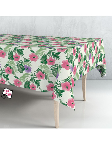 Nappe rouleau caoutchouc fleurs de printemps 140cm x 25m exma