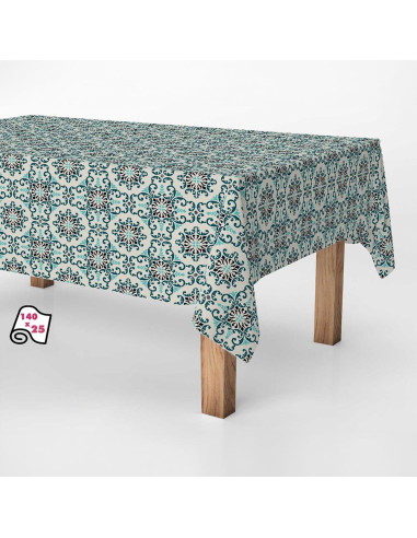 Rouleau de nappe antitache tuile rétro 140cm x 25m exma.