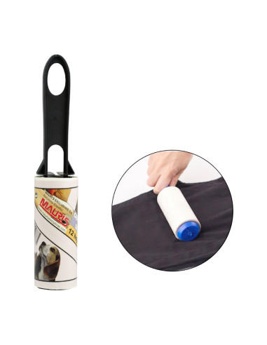 Brosse adhésive anti-peluches 1,6m 12 feuilles mauris.