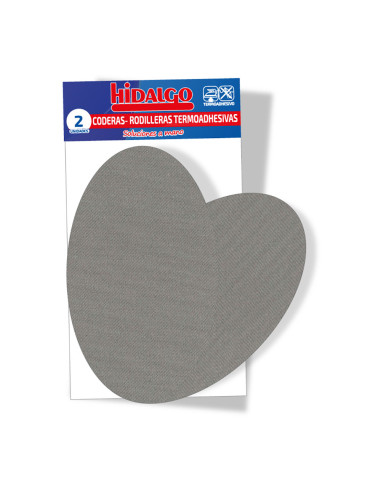 Sac de 2 coudières-genoudères thermo-adhésives gris perle.