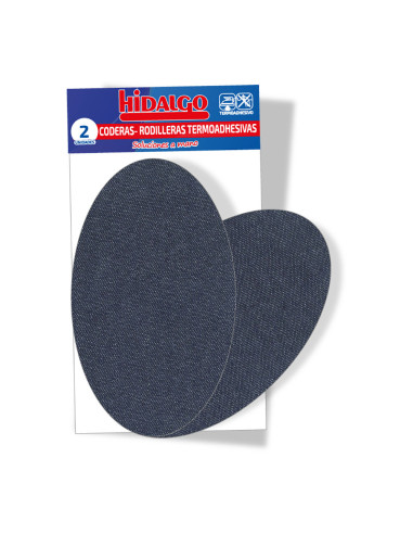 Sac de 2 coudières-genoudères thermo-adhésives bleu denim.