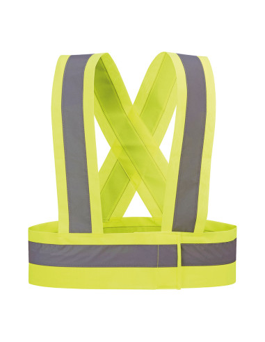 Sangles haute visibilité. couleur jaune fluor hvt/m juba