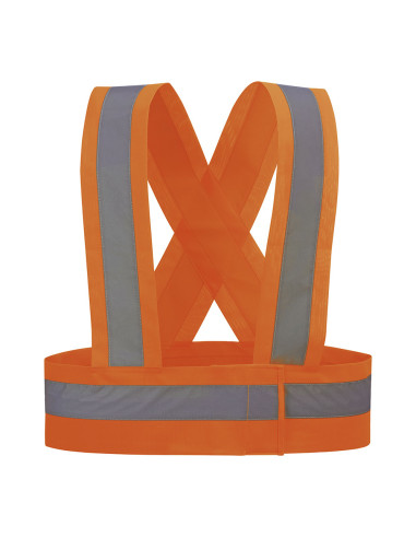 Sangles haute visibilité. couleur orange fluor. hvtora/m juba