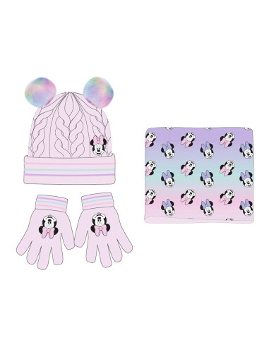 Ensemble bonnet-col-gants minnie