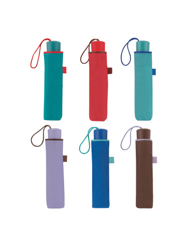 Mini parapluie à 8 nervures avec manchette couleur clima
