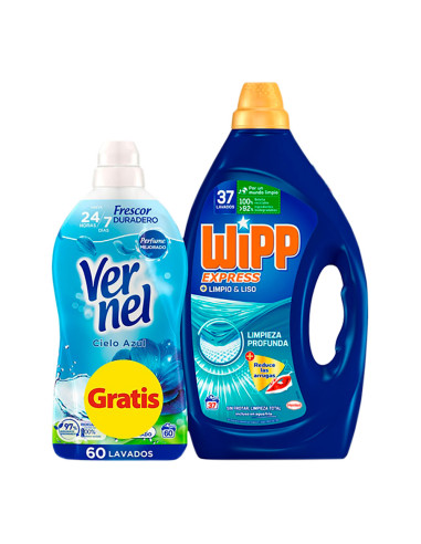 Wipp pack détergent smooth clean gel 37 + vernel 60 lavages