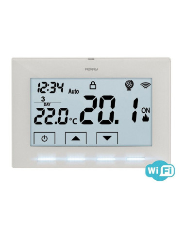 Chronothermostat wifi à 230v blanc 1tx cr029wifi perry.