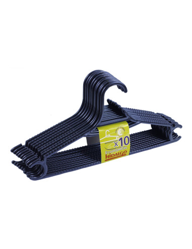 Lot de 10 cintres économiques hidalgo noir