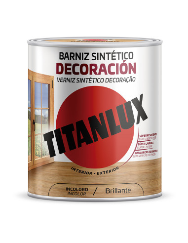Vernis synthetique incolore brillant decoration 4l titanlux m10100004
