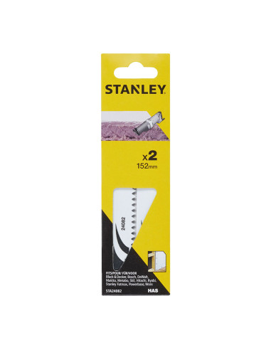 Pack of 2 lames de scie de sabre 15.2cm béton et béton cellulaire sta24082-xj stanley