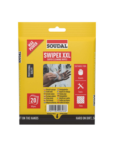 Sac de 20 lingettes swipex xxl soudal 120874