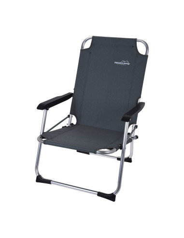Chaise pliante en aluminium gris, 45x54x76cm