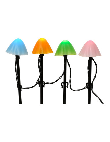 Poteau led en forme de champignon multicolore avec 8 fonctions pour l'extérieur 491763