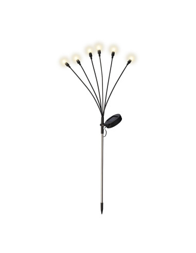 Poteau solaire avec lumière fixe pour plantes et jardin 898736
