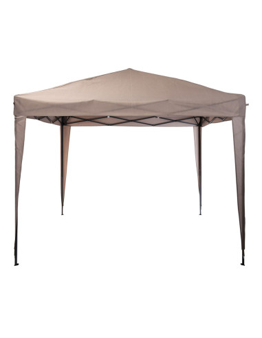 Tente de fête pliante 3x3x2,5m couleur taupe fe7000400