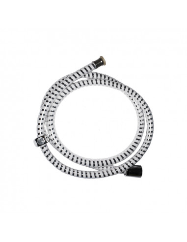 Tuyau de douche souple. 2m couleur blanc/chrome (emballage) edm