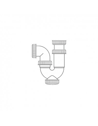 Siphon courbe extensible 1" 1/2" sans valve