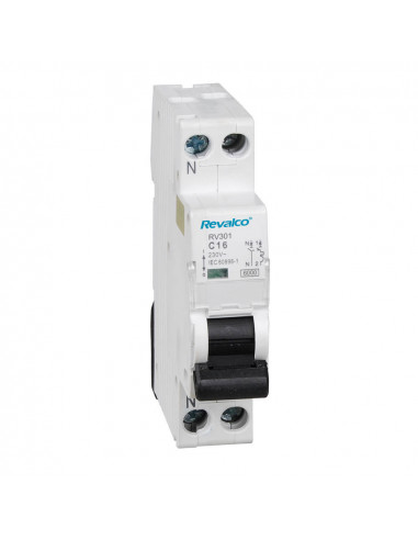 Disjoncteur magnéto-thermique unipolaire+neutre 25a (compact)