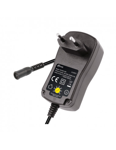 Alimentation électronique 12v 1500 mah 7.2w avec sélecteur réglable de 3v à 12v