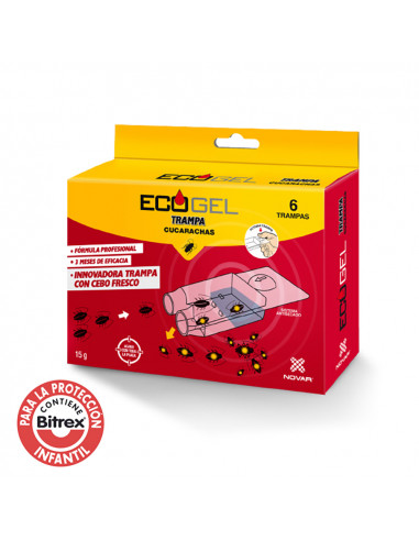 Ecogel cafard kit 6 pièges 15gr.