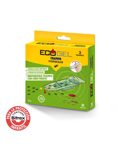 Ecogel fourmis kit 3 pièges 15gr.