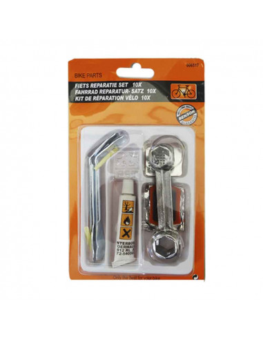 Kit basique réparation rous vélo 10 outils