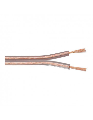 Câble audio parallel transparent 2x0,75mm euro/mts (petite bobine ø180x60mm)