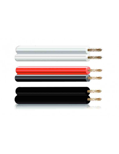 Câble parallel audio 2x2,5mm blanc euro/mts