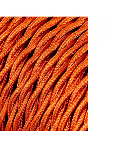Câble textile tressé 2x0,75mm c-12 or soie 25m