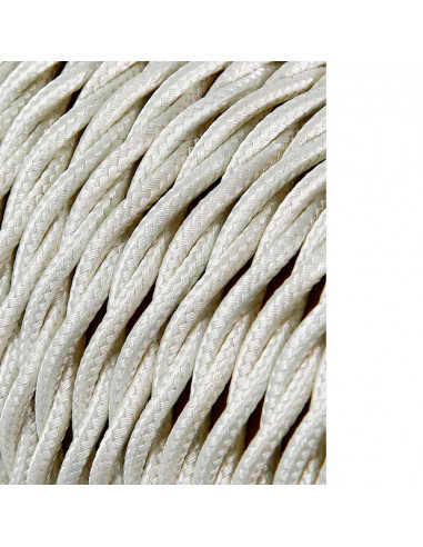 Câble textile tressé 2x0.75mm coton 25m