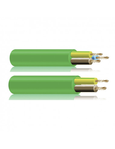 Câble sans halogène vert 2x1mm euro/mts