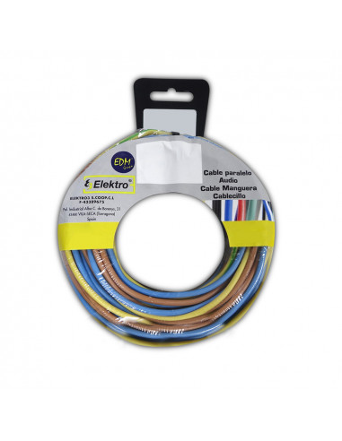 Bobine fil électrique flexible 1.5mm 3 cables (az-m-t) 5m par couleur total 15m