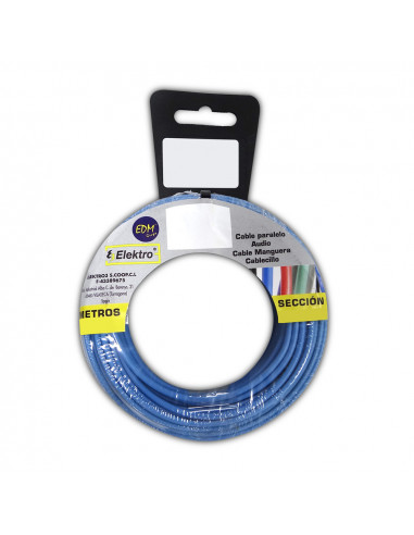 Bobine fil électrique flexible 6mm bleu sans halogène 10m