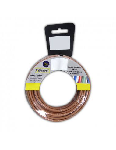 Bobine fil électrique flexible 6mm marron sans halogène 25m