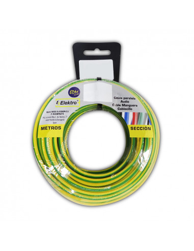 Bobine fil électrique flexible 6mm bicouleur sans halogène 25m