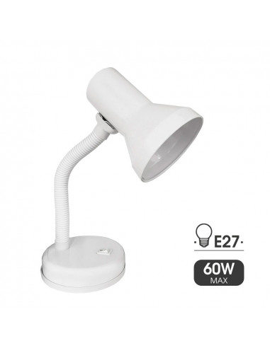 Lampe de table modèle london e27 60w couleur blanche edm