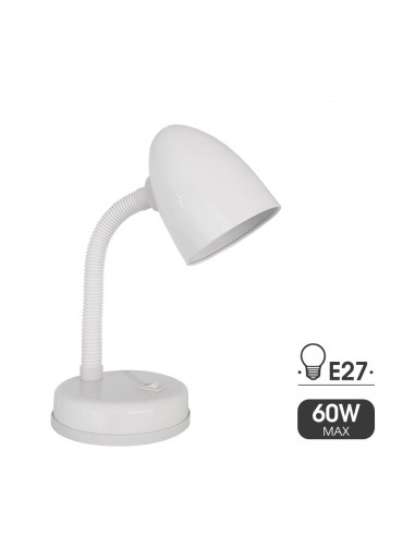 Lampe de table modèle amsterdam e27 60w couleur blanche edm
