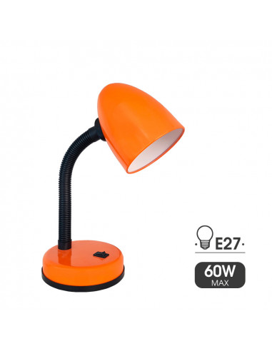 Lampe de table modèle amsterdam e27 60w couleur orange edm