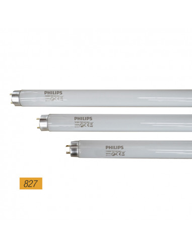 Tube fluorescent 58w triphosphor 827k modèle: t8 lumière chaude. philips