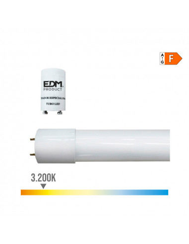 Tube led t8 22w 2000lm 3200k lumière chaude (eq.58w) ø2,6x150cm edm