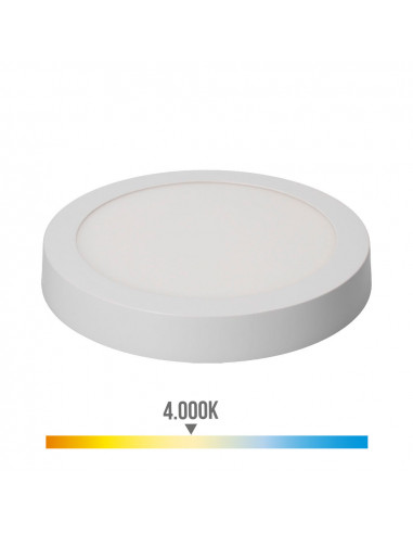 Downlight led à surface ronde 20w 1500lm 4000k blanc lumière du jour ø22,5x4cm edm