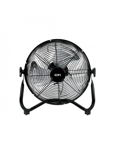 Ventilateur de sol industriel noir puissance: 45w palmes: ø30x41cm edm