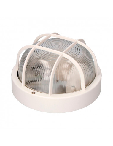 Applique ronde ip54 couleur blanche 1xe27 40w ø18,5x10,4cm modèle tarragone. edm