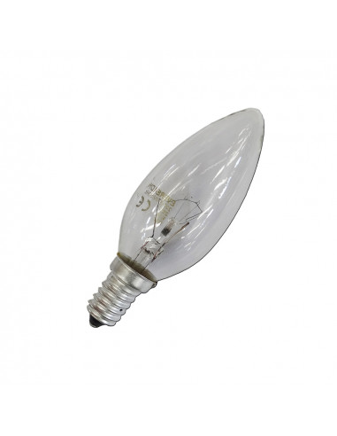 Ampoule incandescente bougie claire 60w e14 (usage industriel uniquement)