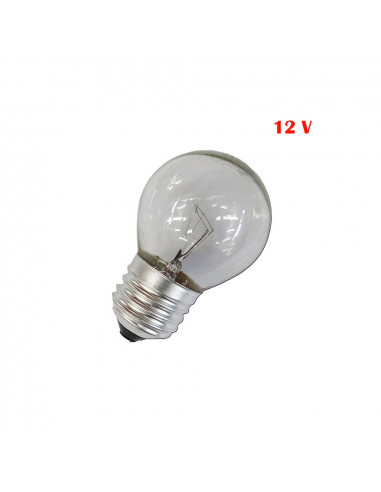 Ampoule incandescente sphérique transparente 60w e27 12v