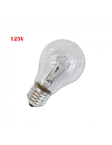 Ampoule incandescente standard claire 60w e27 125v (uniquement à usage industriel)