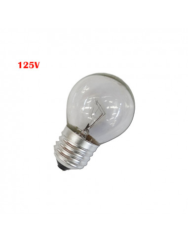 Ampoule incandescente sphérique transparente 60w e27 125v (usage industriel uniquement)