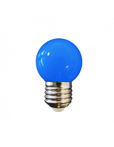 Ampoule sphérique led e27 1.5w 80lm lumière bleu ø4.3x7cm edm