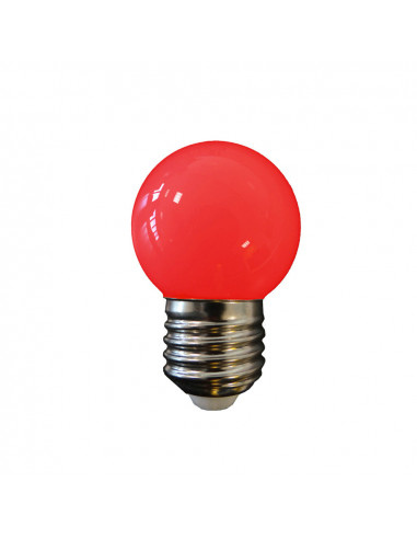 Ampoule sphérique led e27 1.5w 80lm lumière rouge ø4.3x7cm edm