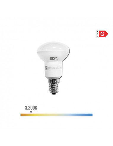 Ampoule led reflecteur r50 e14 5w 350lm 3200k lumiere chaude ø4,5x8cm edm